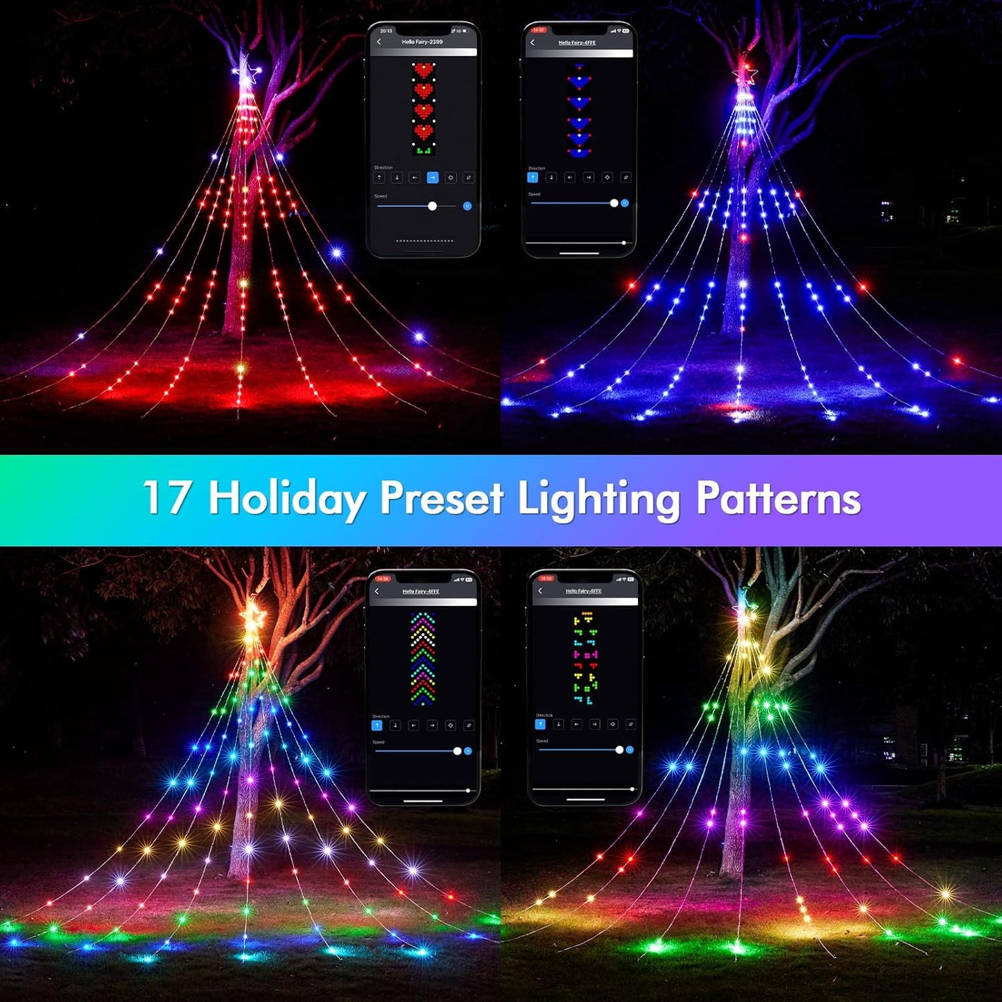 Smart Waterfall Rope Lights - 23.3ft