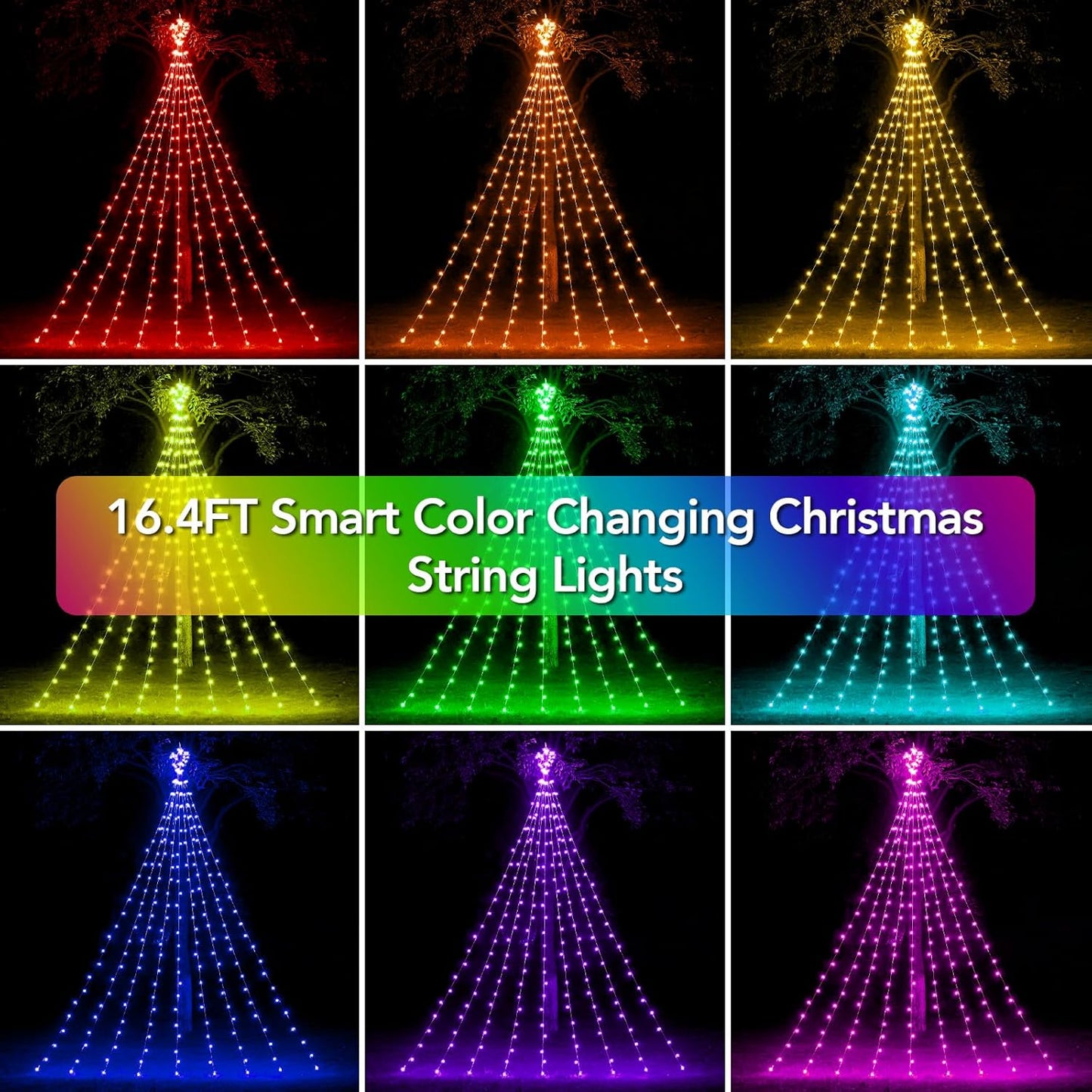 Smart Waterfall String Lights - 23.3ft
