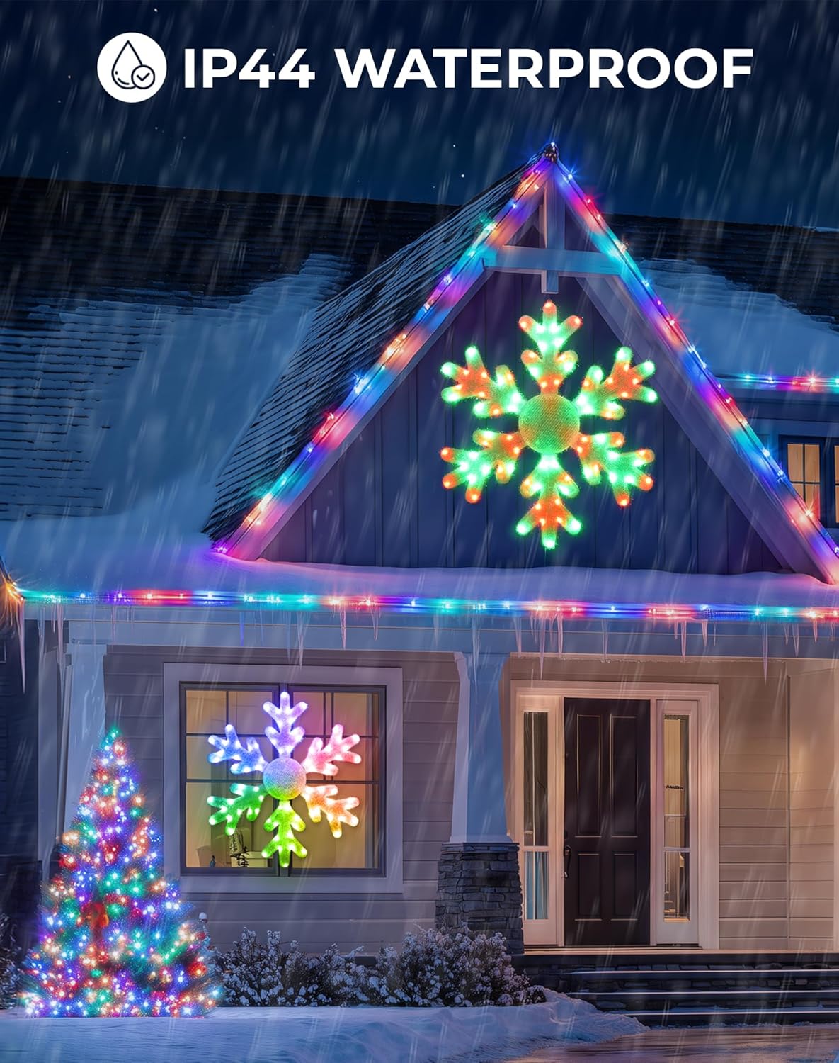 Smart Hanging Snowflake Lights 32inch