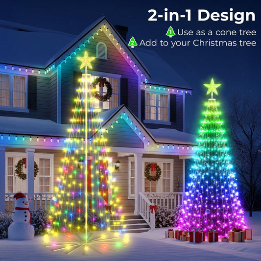 Smart Cone Tree String Lights - RGBHUB