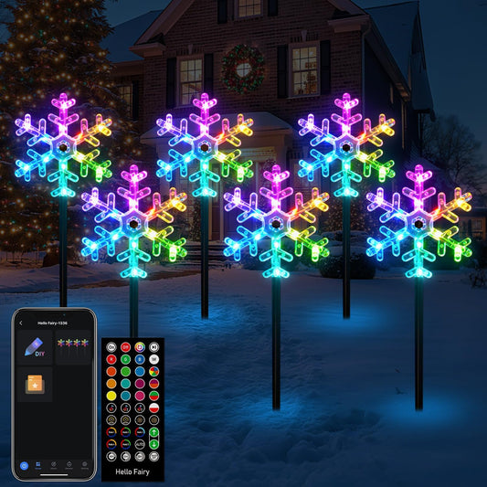 Smart Pathway Lights - Snowflakes