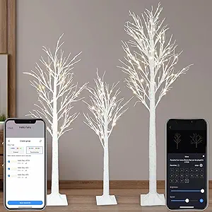 Smart Lighted Birch Tree -Warm