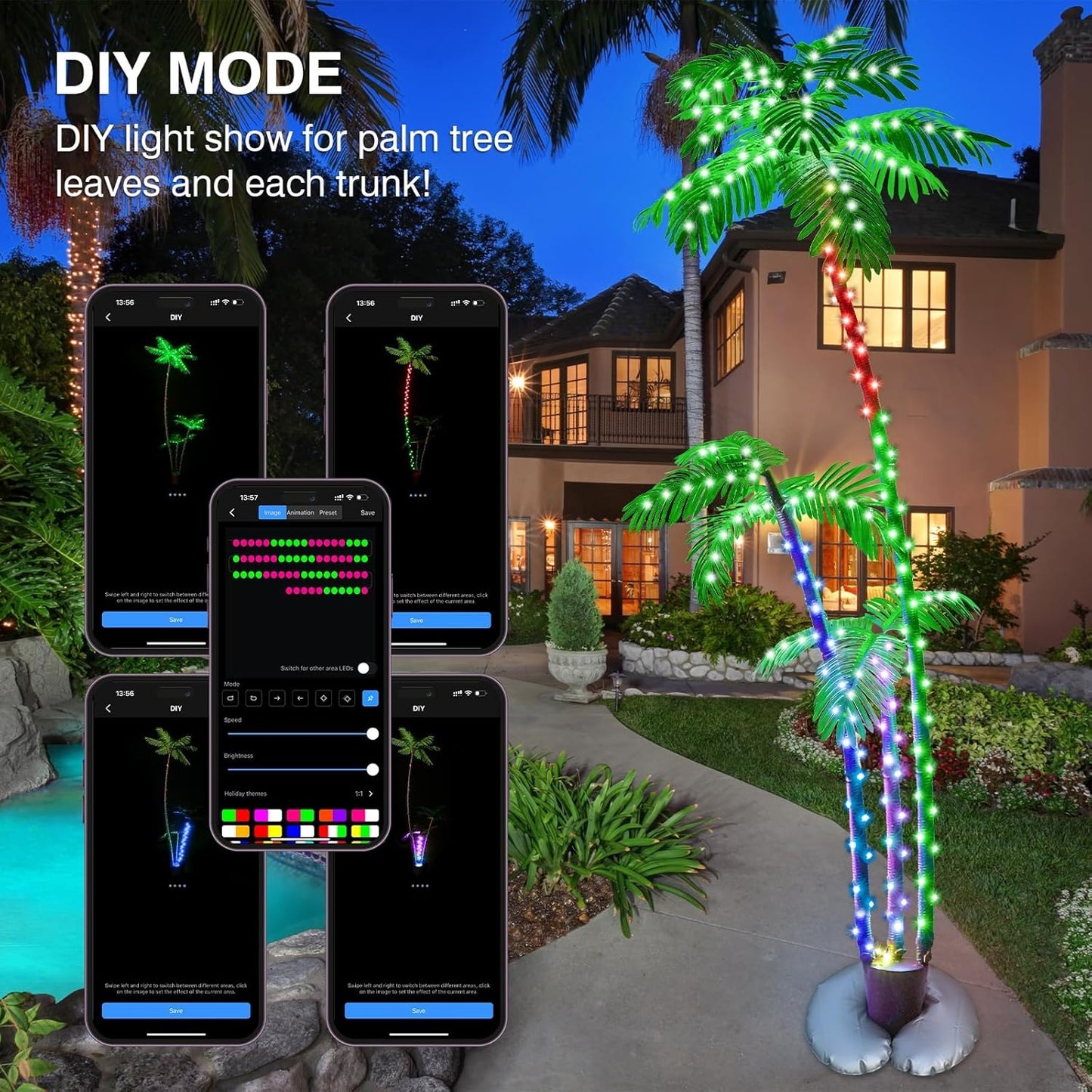 Smart Lighted Palm Tree
