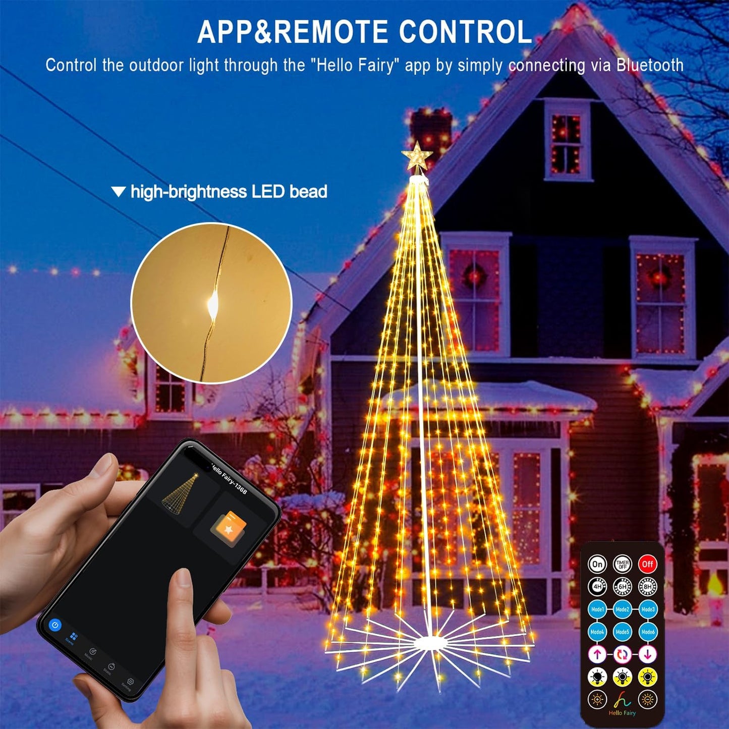 Smart Cone Tree Lights Multicolor - 10ft