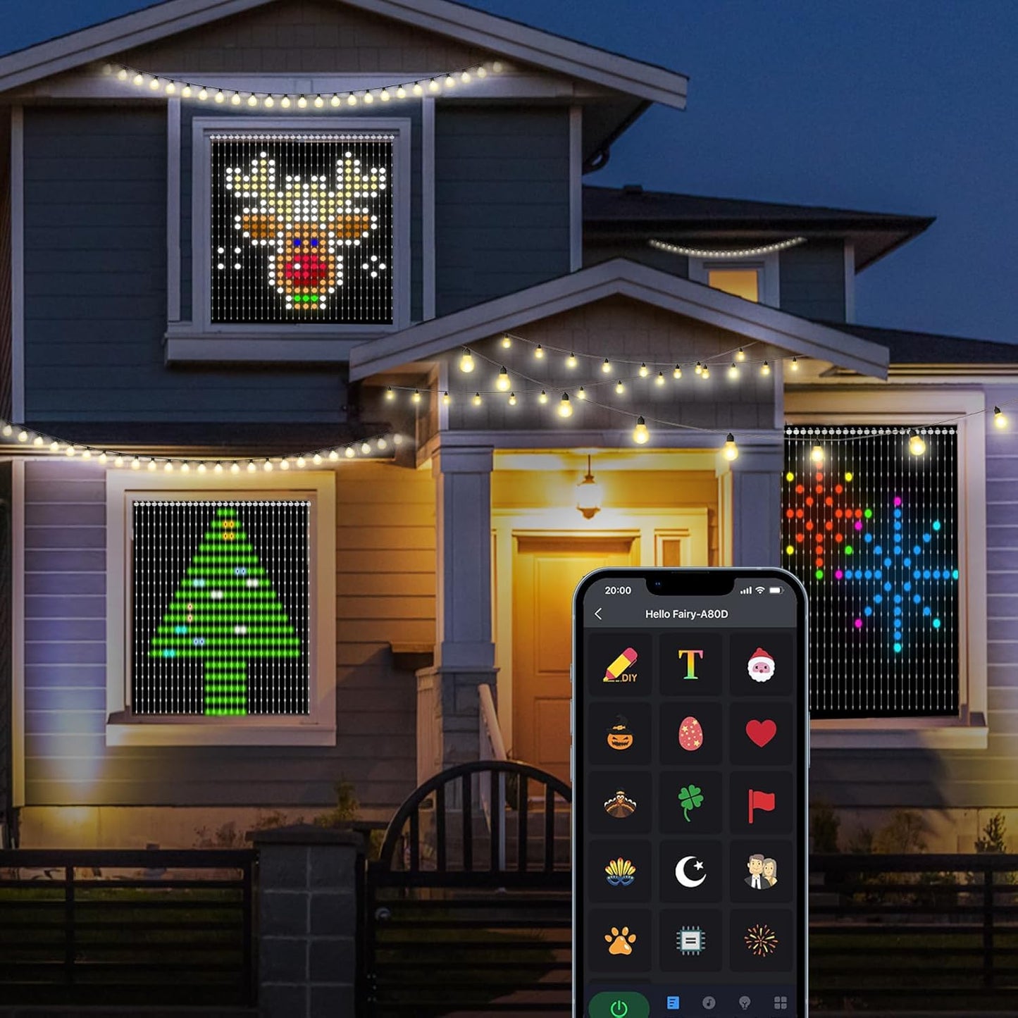 Smart Curtain Lights RGBHUB