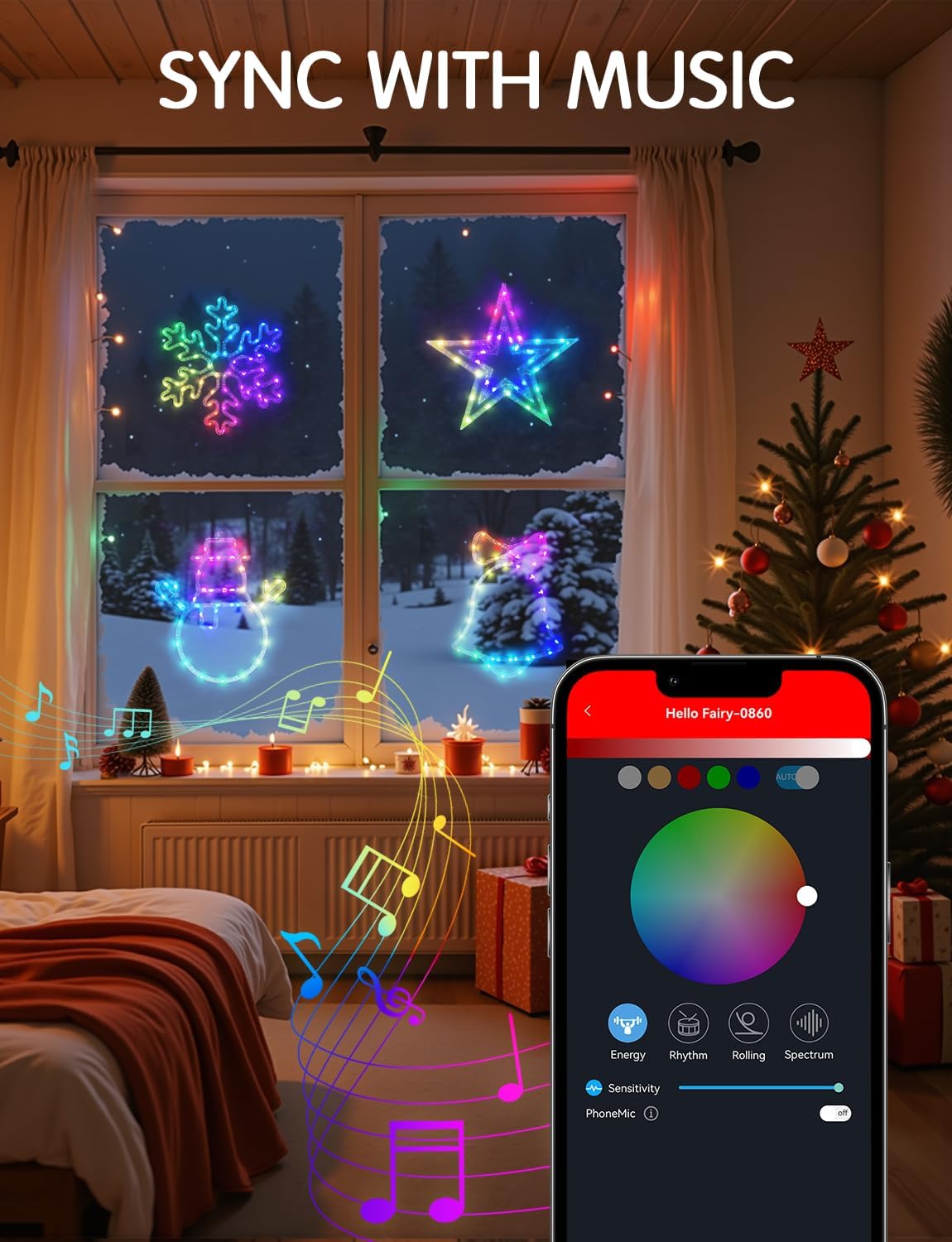 Smart Christmas Window Silhouette Lights ModeS