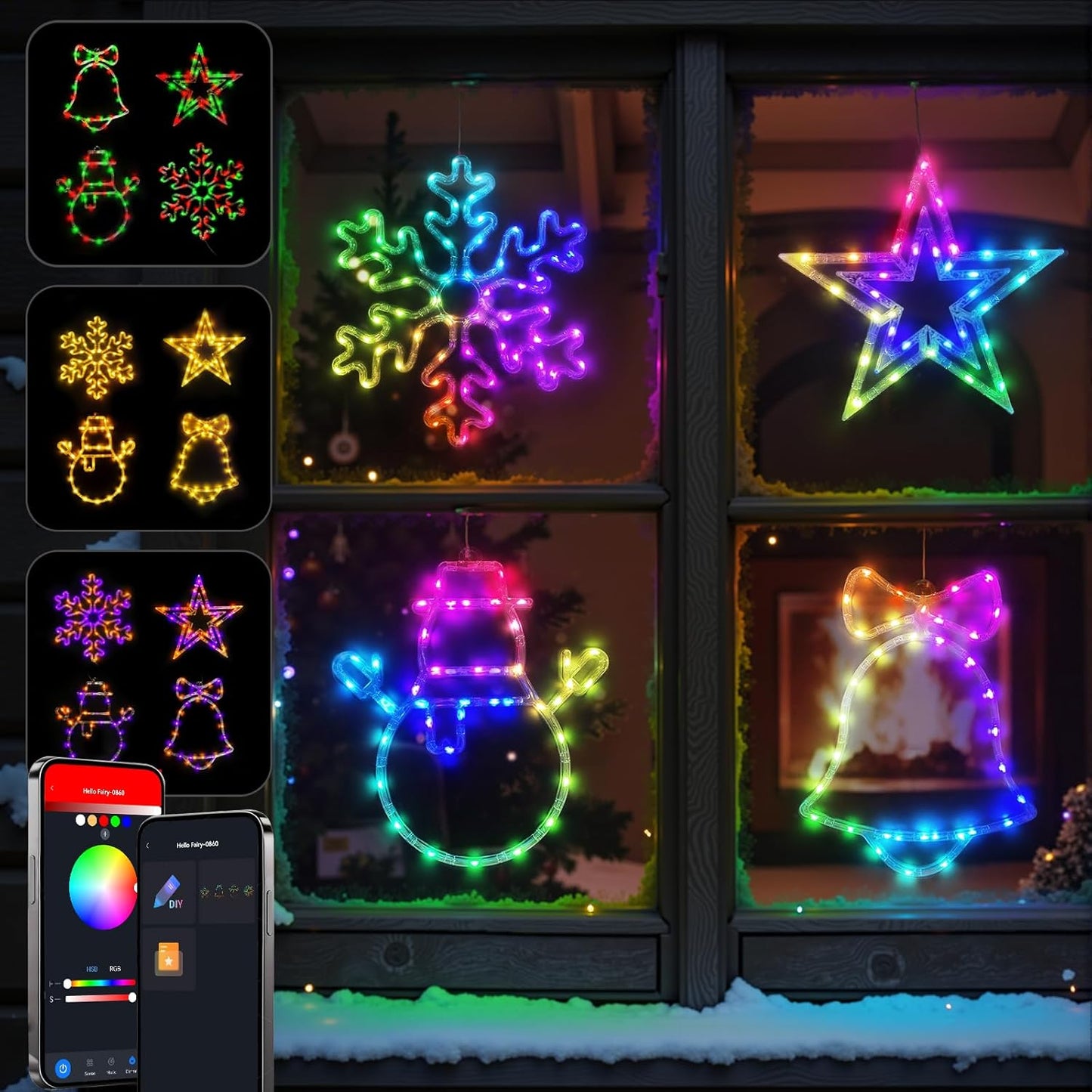 Smart Christmas Window Silhouette Lights ModeS