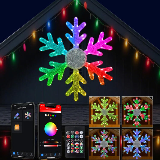 Smart Hanging Snowflake Lights 36inch