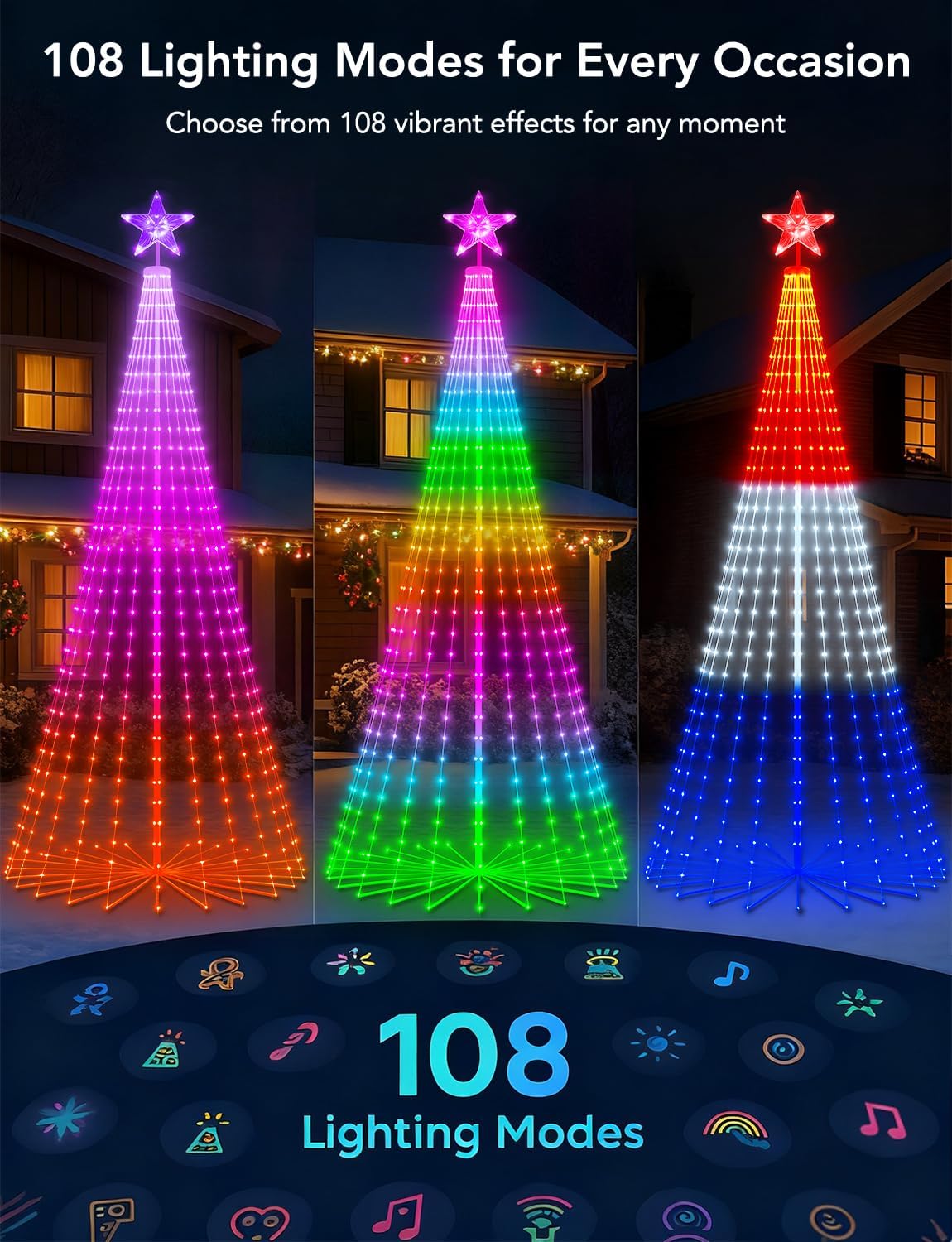 Smart Cone Tree Lights - 8ft