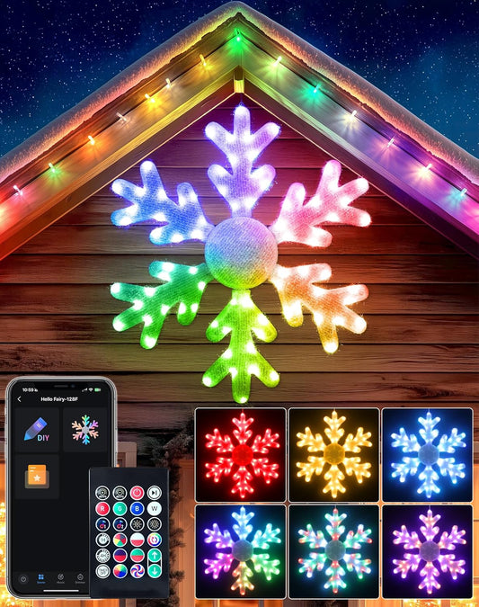 Smart Hanging Snowflake Lights 32inch