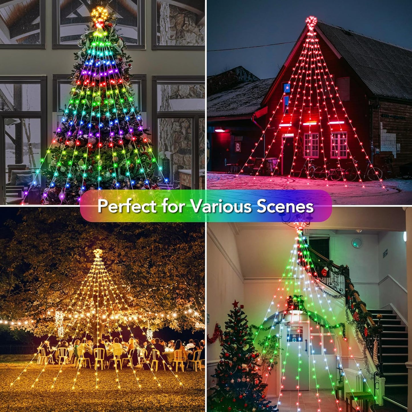 Smart Waterfall String Lights - 23.3ft